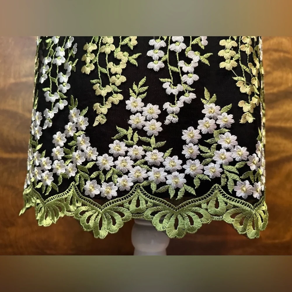 Tahari ASL Black and Gold Floral Dress - Picture 8 of 16